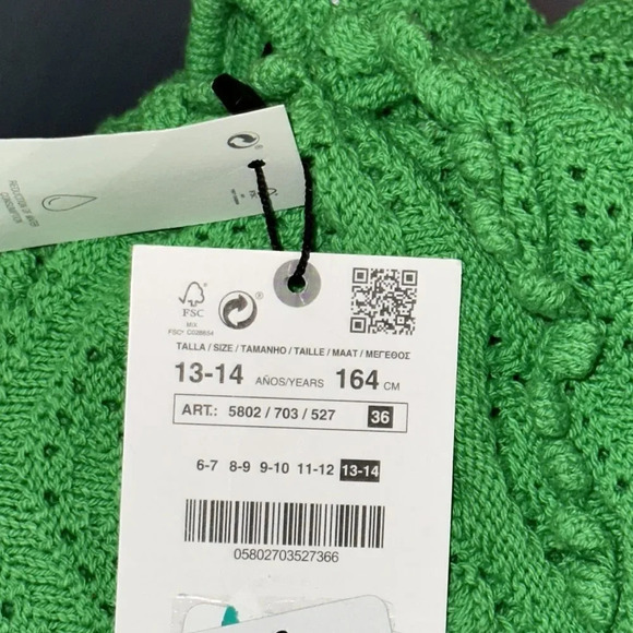 ZARA Kids | Mid-Green | CROCHET DRESS - Picture 5 of 5